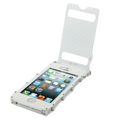 Metal Gear Stainless Steel Protective Case with Call Display for iPhone 5