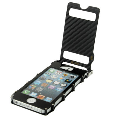 Metal Gear Stainless Steel Protective Case with Call Display for iPhone 5