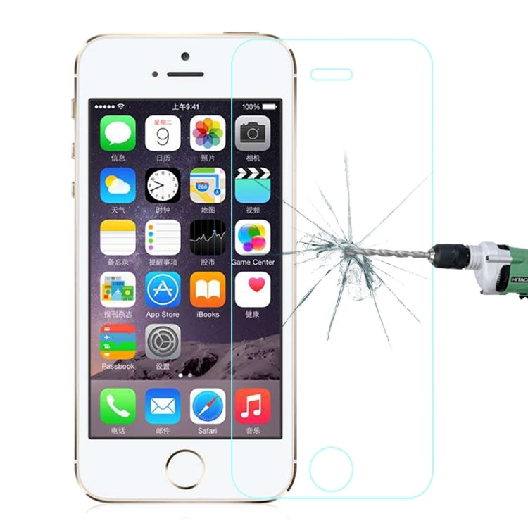 0.1mm Ultra-thin Explosion-proof Tempered Glass Screen Protector for iPhone 5 & 5S & 5C