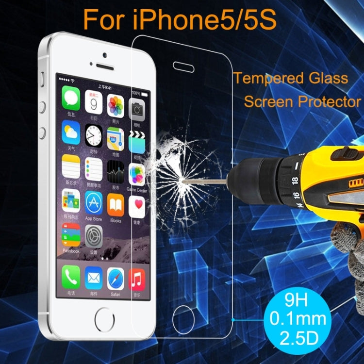 0.1mm Ultra-thin Explosion-proof Tempered Glass Screen Protector for iPhone 5 & 5S & 5C