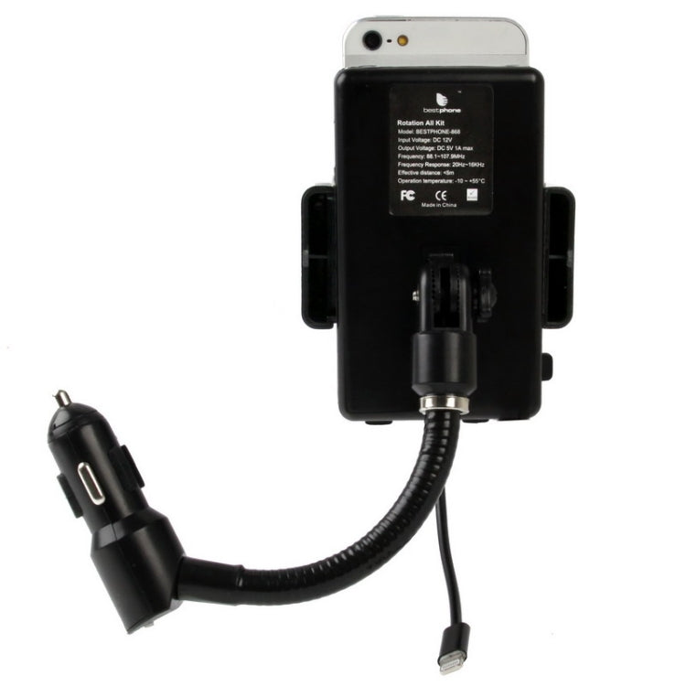 3 in 1 (Universal All Channel FM Transmitter + Car Charger + Hands Free) Kit, For iPhone, Galaxy, Huawei, Xiaomi, LG, HTC and Other Smart Phones(Black)