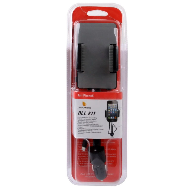 3 in 1 (Universal All Channel FM Transmitter + Car Charger + Hands Free) Kit, For iPhone, Galaxy, Huawei, Xiaomi, LG, HTC and Other Smart Phones(Black)