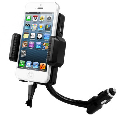 3 in 1 (Universal All Channel FM Transmitter + Car Charger + Hands Free) Kit for iPhone 6 / 5 & 5C & 5S / iPod Touch 5 (180 Degree Rotation)(Black)