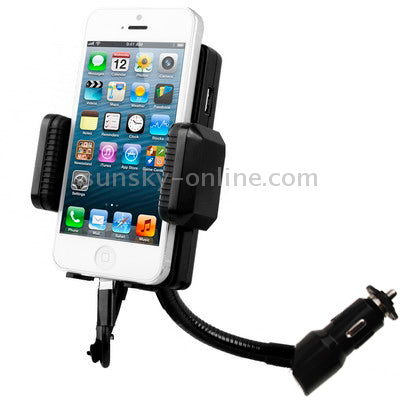 3 in 1 (Universal All Channel FM Transmitter + Car Charger + Hands Free) Kit for iPhone 5 / iPod touch 5 (180 Degree Rotation)(Black)