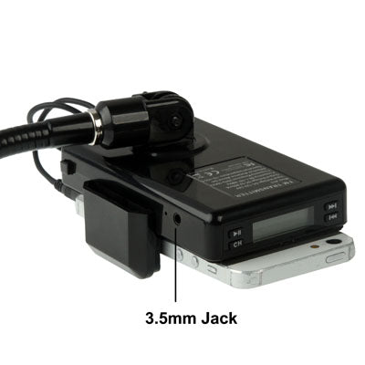 2 in 1 FM Transmitter + Car Charger for iPhone 5 / iPod touch 5 / 4S / MP3 / Other Mobile Phone, Support TF Card & 180 Degree Rotation(Black)