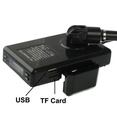 2 in 1 FM Transmitter + Car Charger for iPhone 5 / iPod touch 5 / 4S / MP3 / Other Mobile Phone, Support TF Card & 180 Degree Rotation(Black)