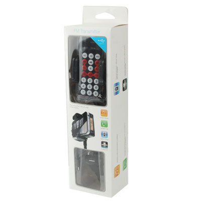 2 in 1 FM Transmitter + Car Charger for iPhone 5 / iPod touch 5 / 4S / MP3 / Other Mobile Phone, Support TF Card & 180 Degree Rotation(Black)