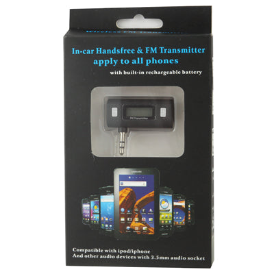 3.5mm Jack FM Transmitter for iPhone 5 / iPhone 4 & 4S / Samsung / HTC / Nokia / Other Audio Devices with 3.5mm Jack