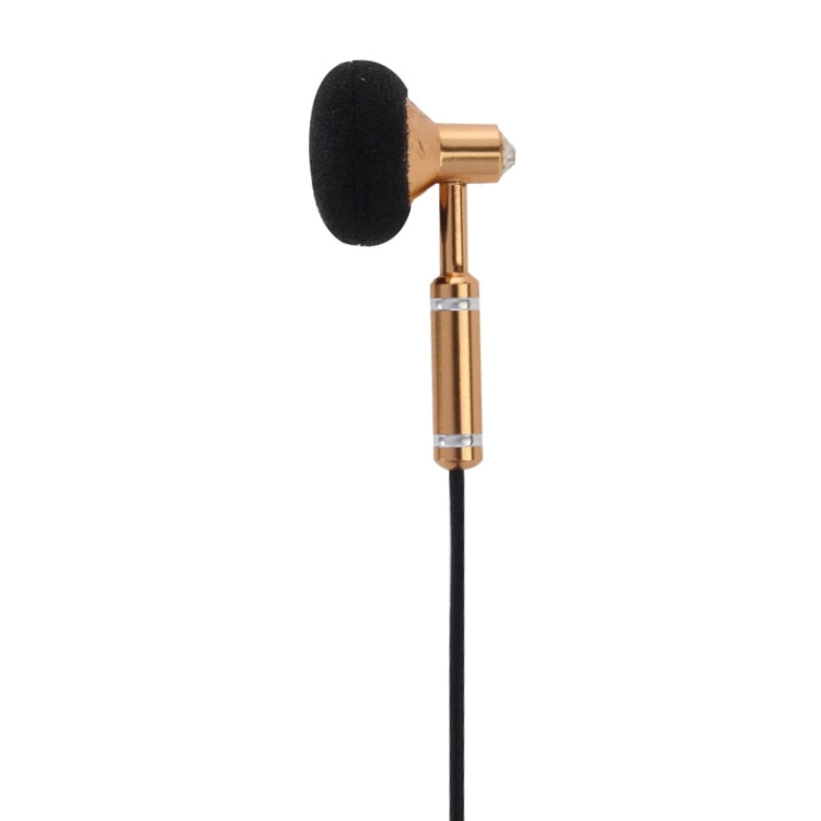 Hands-free Earphone with Mic, Length: 1m(Gold)