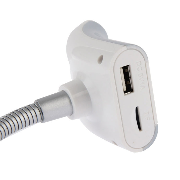 MP3 Player Bluetooth Handsfree FM Transmitter with Remote Control, Support TF Card and USB Port(White)
