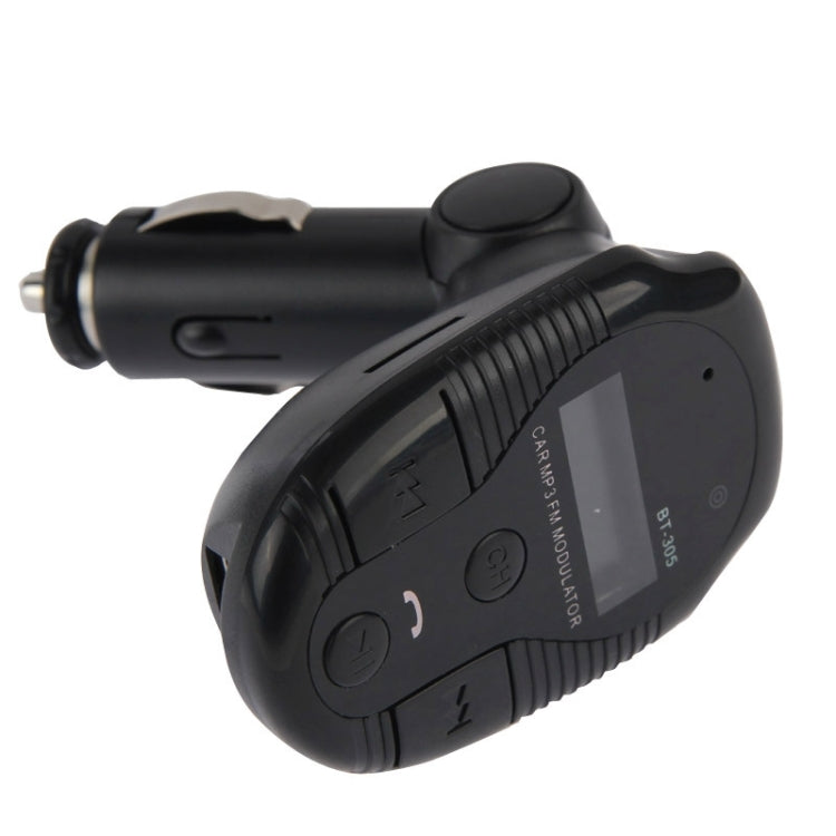 MP3 Player Bluetooth Handsfree FM Transmitter, Support TF / SD Card and USB Port(Black)