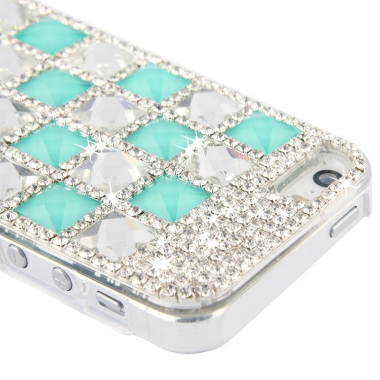 Green Crystal Diamond Encrusted  Plastic Case for iPhone 5 & 5s & SE