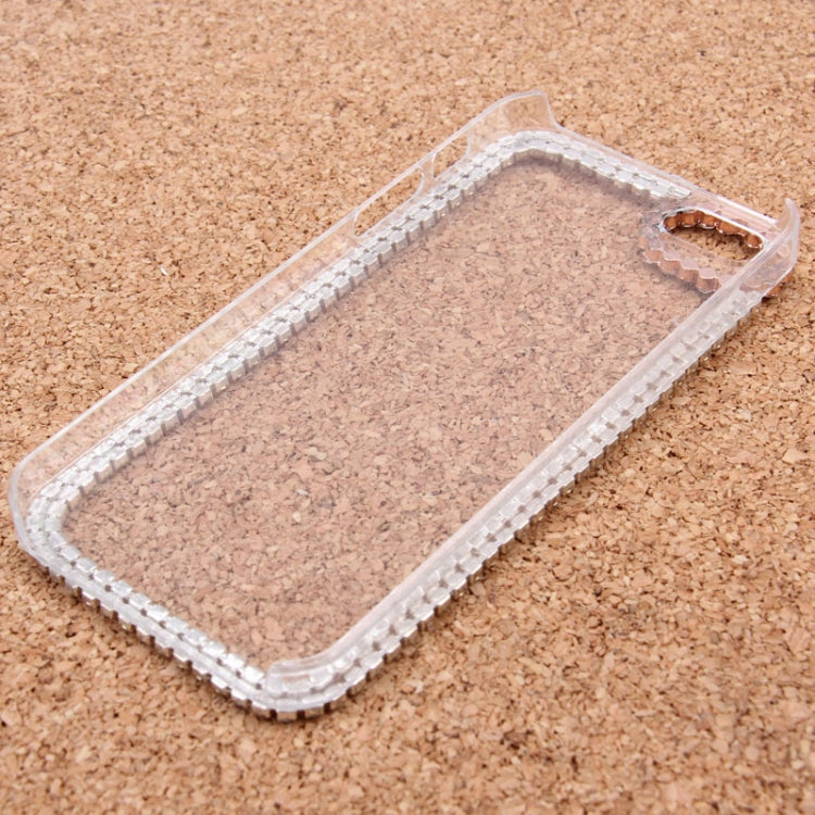 Bowknot Transparent Diamond Encrusted Plastic Case for iPhone 5 & 5s & SE
