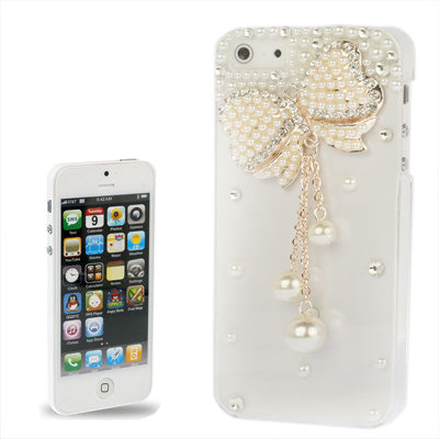 Diamond Series Butterfly Pearl Style Plastic Case for iPhone 5 & 5s & SE