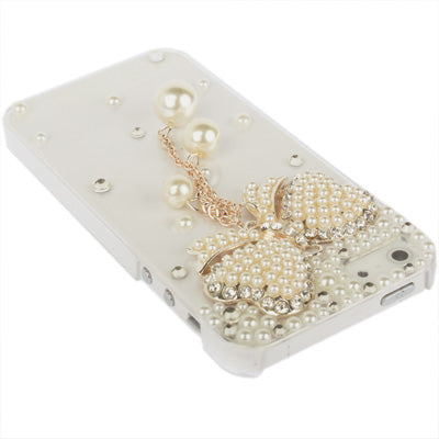Diamond Series Butterfly Pearl Style Plastic Case for iPhone 5 & 5s & SE