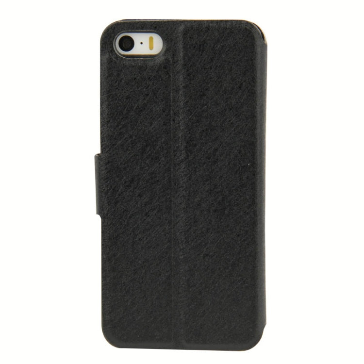 Hairline Texture Bowknot Magnetic Buckle Diamond Horizontal Flip Leather Case with Card Slot & Holder for iPhone 5 & 5s & SE & SE