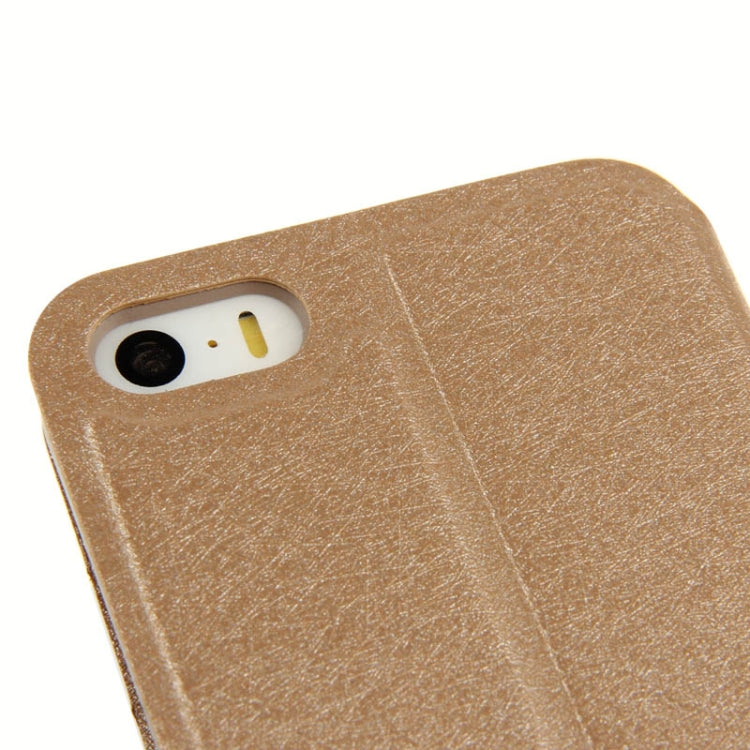 Hairline Texture Bowknot Magnetic Buckle Diamond Horizontal Flip Leather Case with Card Slot & Holder for iPhone 5 & 5s & SE & SE