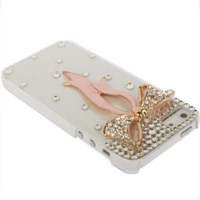 Diamond Series Bow Style Plastic Case for iPhone 5 & 5s & SE