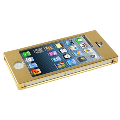Eiffel Tower Pattern Diamond Encrusted Magnetic Horizontal Flip Hollow Aluminum Case for iPhone 5 & 5s & SE