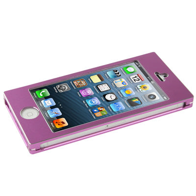 Eiffel Tower Pattern Diamond Encrusted Magnetic Horizontal Flip Hollow Aluminum Case for iPhone 5 & 5s & SE