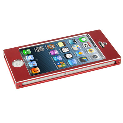 Eiffel Tower Pattern Diamond Encrusted Magnetic Horizontal Flip Hollow Aluminum Case for iPhone 5 & 5s & SE