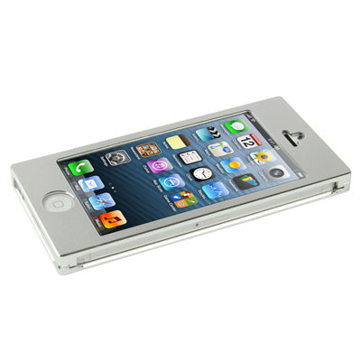 Eiffel Tower Pattern Diamond Encrusted Magnetic Horizontal Flip Hollow Aluminum Case for iPhone 5 & 5s & SE