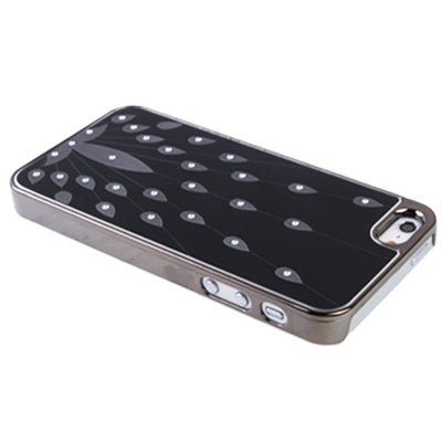 Brushed Metal Style Screens of The Peacock Pattern Diamond Series Metallic + Plastic Protective Case for iPhone 5 & 5s & SE