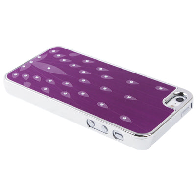 Brushed Metal Style Screens of The Peacock Pattern Diamond Series Metallic + Plastic Protective Case for iPhone 5 & 5s & SE