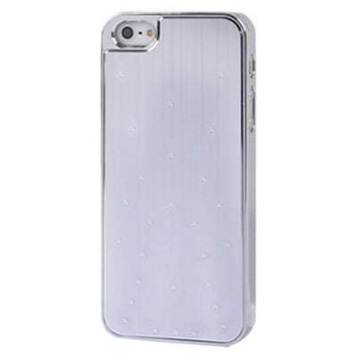 Brushed Metal Style Screens of The Peacock Pattern Diamond Series Metallic + Plastic Protective Case for iPhone 5 & 5s & SE