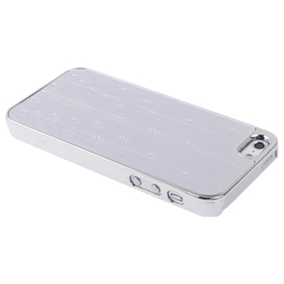 Brushed Metal Style Screens of The Peacock Pattern Diamond Series Metallic + Plastic Protective Case for iPhone 5 & 5s & SE