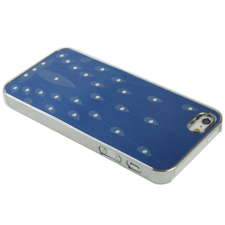 Brushed Metal Style Screens of The Peacock Pattern Diamond Series Metallic + Plastic Protective Case for iPhone 5 & 5s & SE