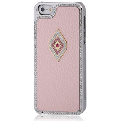 Lichee Texture Diamond Series Plating Skinning Plastic Protective Case for iPhone 5 & 5s & SE