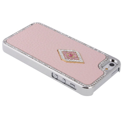 Lichee Texture Diamond Series Plating Skinning Plastic Protective Case for iPhone 5 & 5s & SE