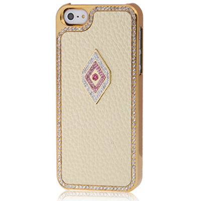 Lichee Texture Diamond Series Plating Skinning Plastic Protective Case for iPhone 5 & 5s & SE