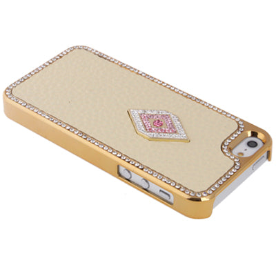 Lichee Texture Diamond Series Plating Skinning Plastic Protective Case for iPhone 5 & 5s & SE