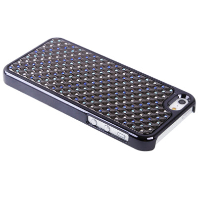 3D Diamond Texture Diamond Series Plating Skinning Plastic Protective Case with Metal Skin & Plating Border for iPhone 5 & 5s & SE