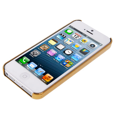3D Diamond Texture Diamond Series Plating Skinning Plastic Protective Case with Metal Skin & Plating Border for iPhone 5 & 5s & SE