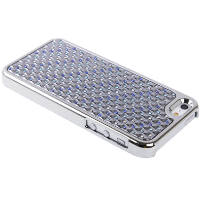 3D Diamond Texture Diamond Series Plating Skinning Plastic Protective Case with Metal Skin & Plating Border for iPhone 5 & 5s & SE