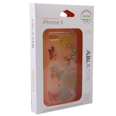 Diamond Butterfly Pattern Noctilucent Plastic Case for iPhone 5 & 5s & SE