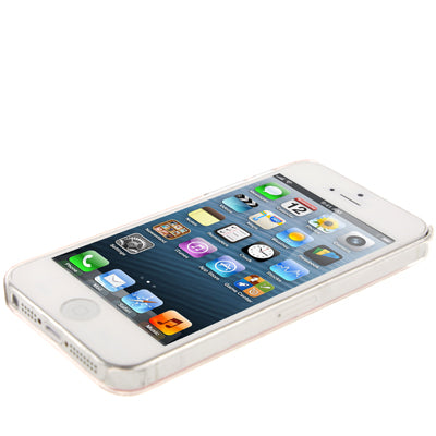 Green Earth Pattern Diamond Encrusted Pasting Skin Transparent Plastic Case for iPhone 5 & 5s & SE