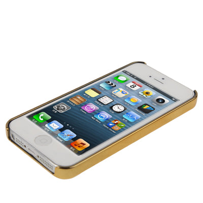 Golden Frame Diamond Encrusted Plating Skinning Plastic Case for iPhone 5