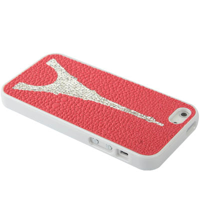 Eiffel Tower Pattern Diamond Style Cobblestone Texture Detachable Plastic Case for iPhone 5 & 5s & SE