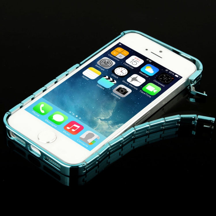 Creative Watch Chain Style Removable Metal Bumper Frame Case for iPhone 5 & 5s & SE (Blue)