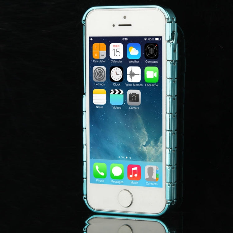 Creative Watch Chain Style Removable Metal Bumper Frame Case for iPhone 5 & 5s & SE (Blue)
