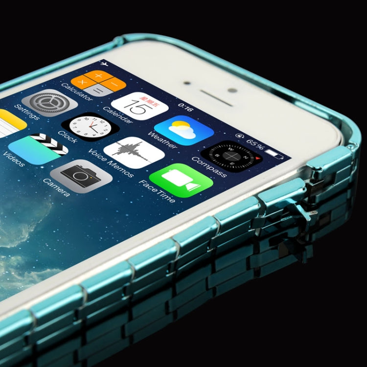 Creative Watch Chain Style Removable Metal Bumper Frame Case for iPhone 5 & 5s & SE (Blue)
