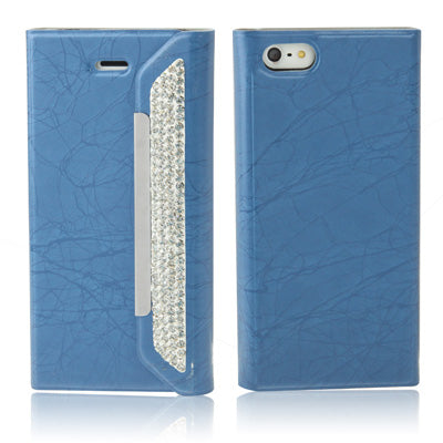 Wallet Style Diamond Encrusted Roots Texture Horizontal Flip Leather Case for iPhone 5 & 5s & SE & SE