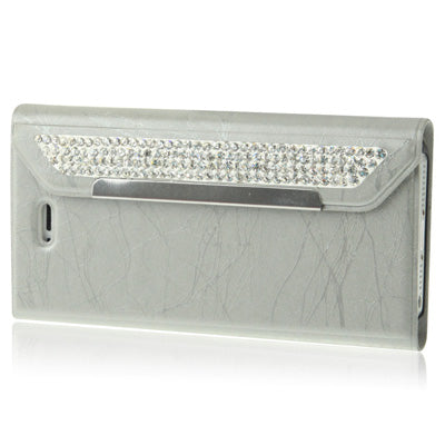 Wallet Style Diamond Encrusted Roots Texture Horizontal Flip Leather Case for iPhone 5 & 5s & SE & SE
