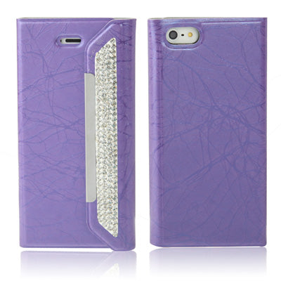 Wallet Style Diamond Encrusted Roots Texture Horizontal Flip Leather Case for iPhone 5 & 5s & SE & SE