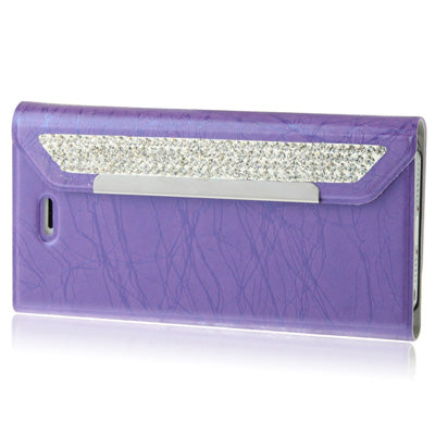 Wallet Style Diamond Encrusted Roots Texture Horizontal Flip Leather Case for iPhone 5 & 5s & SE & SE