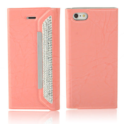 Wallet Style Diamond Encrusted Roots Texture Horizontal Flip Leather Case for iPhone 5 & 5s & SE & SE